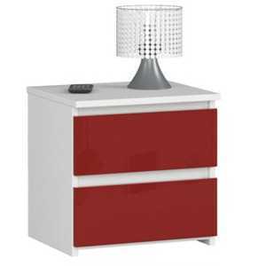 Avord Noční stolek CL2 40 cm bílý/červený