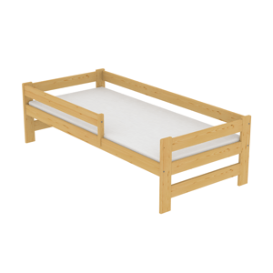 Baby Dětská postel Kouba 180 x 80 cm - Přírodní masiv + Matrace Molitan a rošt