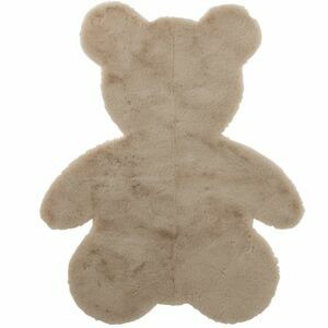 Béžový koberec J-line Bear ve tvaru medvěda 100 x 80 cm