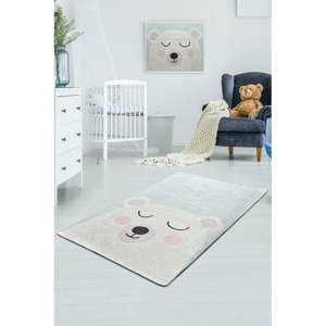 Bílo-modrý dětský protiskluzový koberec Chilai Baby Bear