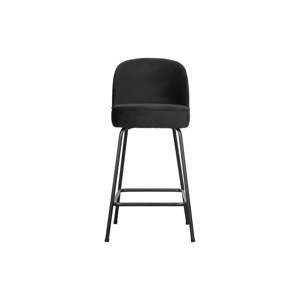 Černá barová židle BePureHome Vogue Velvet