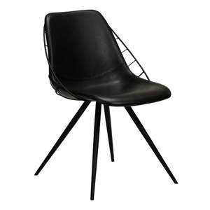 Černá jídelní židle z imitace kůže DAN-FORM Denmark Sway