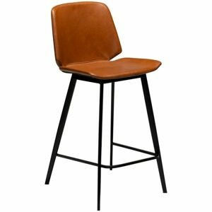​​​​​Dan-Form Hnědá koženková barová židle DanForm Swing 65 cm