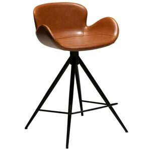 ​​​​​Dan-Form Koňakově hnědá koženková barová židle DanForm Gaia 65 cm