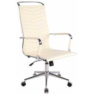 DMQ Krémově bílá prošívaná kancelářská židle Lexus