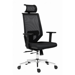 Kancelářská židle na kolečkách Antares EDGE – s područkami a opěrkou