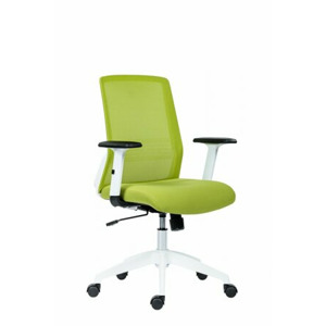 Kancelářská židle na kolečkách Antares NOVELLO WHITE – s područkami