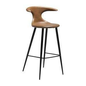 Koňakově hnědá barová židle z imitace kůže DAN–FORM Denmark Flair