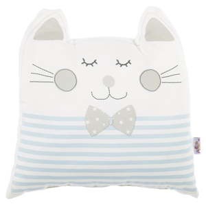 Modrý dětský polštářek s příměsí bavlny Mike & Co. NEW YORK Pillow Toy Big Cat