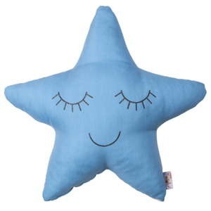 Modrý dětský polštářek s příměsí bavlny Mike & Co. NEW YORK Pillow Toy Star