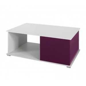Ordia konferenční stůl bílá/fialový lesk