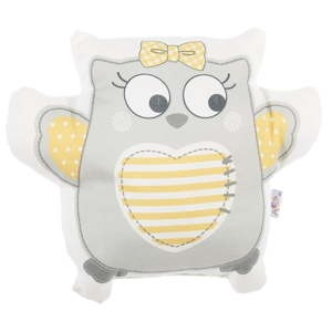 Šedý dětský polštářek s příměsí bavlny Mike & Co. NEW YORK Pillow Toy Owl