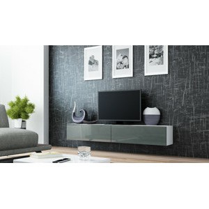 Televizní stolek VIGO 180 Provedení: Bílo/šedý lesk