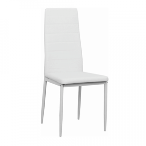 Tempo Kondela Židle COLETA - bílá ekokůže /bílý kov