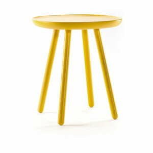 Žlutý odkládací stolek z masivu EMKO Naïve