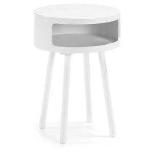 Bílý odkládací stolek s úložným prostorem Kave Home Bruk