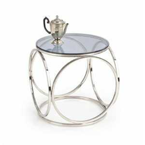 HALMAR Konferenční stolek Venus S sklo/stříbrný