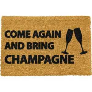 Rohožka z přírodního kokosového vlákna Artsy Doormats Come Again & Bring Champagne