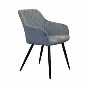 Idea Jídelní židle DIAMANT šedý samet