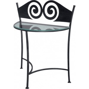 IRON - ART Noční stolek IRON-ART RONDA barva kovu: rustikální hnědá
