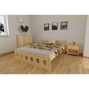 Maxi Zvýšená postel z masivu Nikola 160 x 200 cm - barva Borovice
