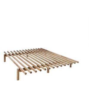 Dvoulůžková postel z borovicového dřeva Karup Design Pace Natural