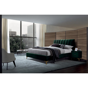 Čalouněná manželská postel MIRAGE VELVET 160 Barva: Zelená