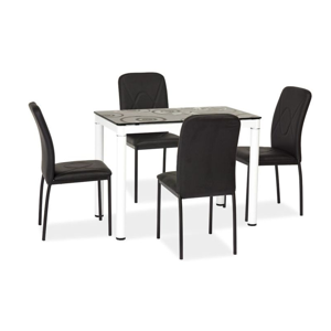 Jídelní stůl DAMAR | 100x60 cm Barva: Černo-bílá