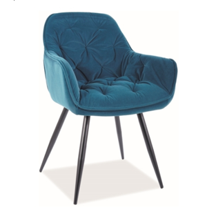 Jídelní židle CHERRY MATT VELVET Barva: Modrá