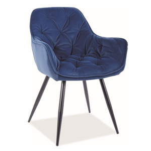 Jídelní židle CHERRY MATT VELVET Barva: tmavě modrá