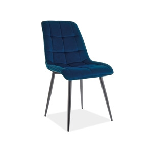 Jídelní židle CHIC Matt Velvet Barva: Modrá