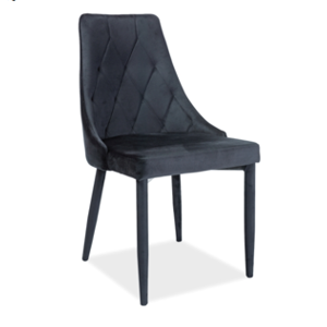Jídelní židle TRIX Velvet Barva: Černá