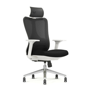 Kancelářská ergonomická židle GRANDE white – látka
