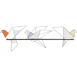 KARE Design Nástěnný věšák Origami Bird 114cm