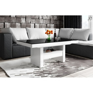 Konferenční stolek AVERSA LUX Barva: bílá/černá