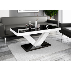 Konferenční stolek VICTORIA MINI Barva: bílá/černá/bílá