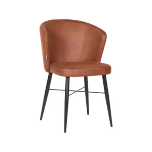 LABEL51 jídelní židle WAVE koňak mikrovlákno Color: Cognac UK-30.166