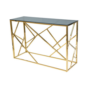 Příruční stolek Escada C zlatý | kouřové sklo / zlatý