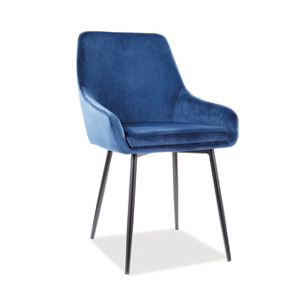 Židle ALBI VELVET Barva: Modrá