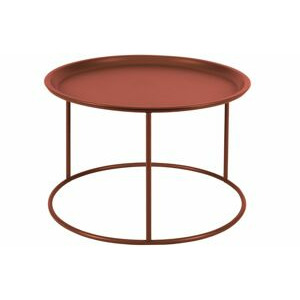 Hoorns Cihlově červený kovový konferenční stolek Select 56 cm