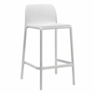 Nardi Bílá plastová barová židle Faro Mini 65 cm