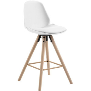 Scandi Bílá plastová barová židle Hannah 63 cm
