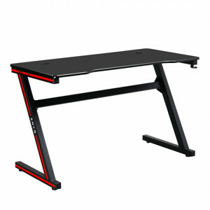 Tempo Kondela Herní stůl / počítačový stůl MACKENZIE 120cm - černá / červená