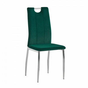 Tempo Kondela Jídelní židle OLIVA NEW - smaragdová /chrom