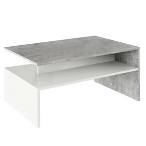 Tempo Kondela Konferenční stolek DAMOLI - beton / bílá