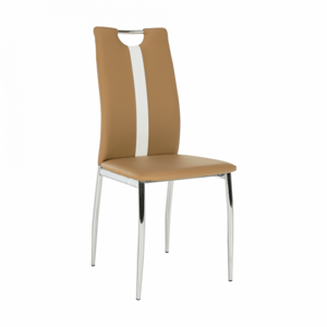 Tempo Kondela Židle SIGNA - béžová / bílá ekokůže