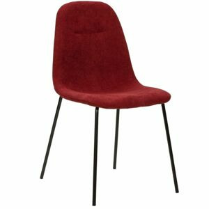 Červená látková jídelní židle Marckeric Renne