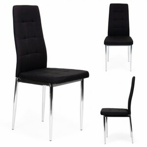 MODERNHOME Jídelní židle Hannah černá - 4 kusy