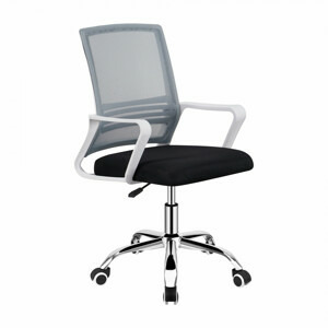 Tempo Kondela Kancelářská židle APOLO 2 NEW - síťovina šedá / látka černá / plast bílý