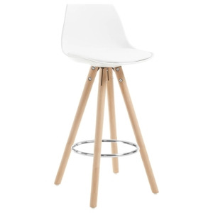 Bílá plastová barová židle Kave Home Slad 65 cm